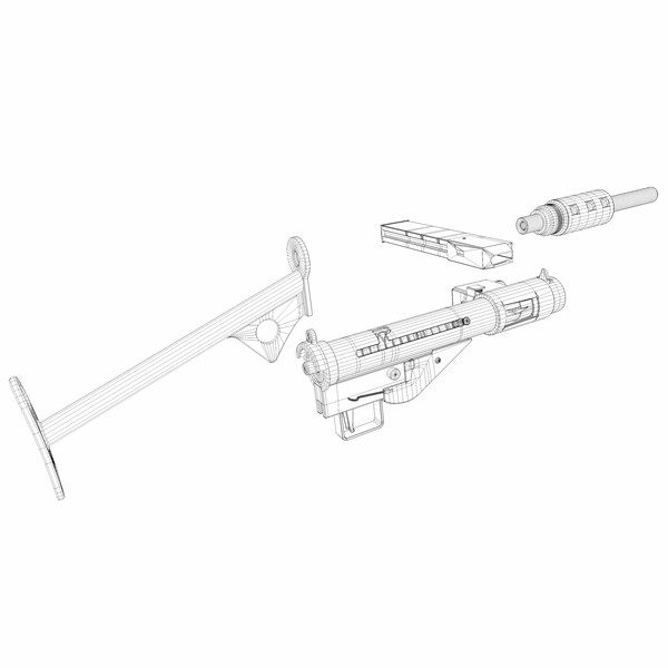 sten ii 3d fbx - Sten Mk II by Warag